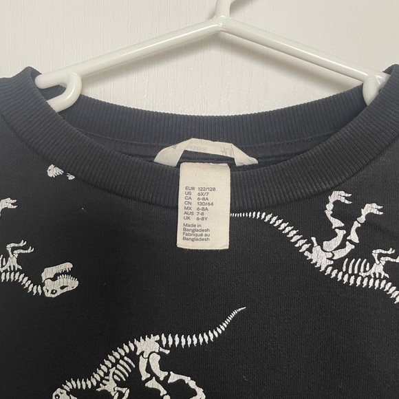 Boy sweatshirt  dinosaur H&M size 6-8 - Picture 2 of 6